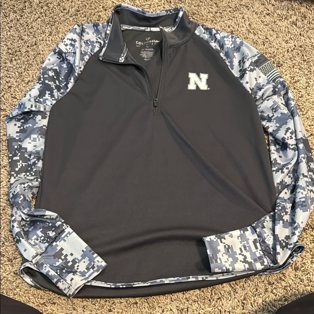 Colosseum Nebraska Huskers Gray Fitted Quarter Zip